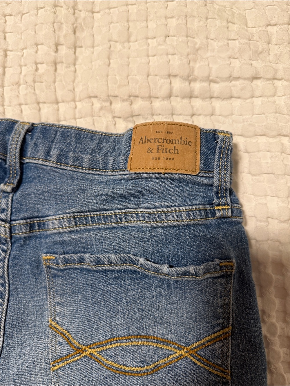 Abercrombie & Fitch Light Blue Denim Cutoff Shorts - Picture 3 of 4